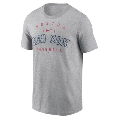 Nike Heather Gray Boston Red Sox Home Team Athletic Arch T-shirt In Grey