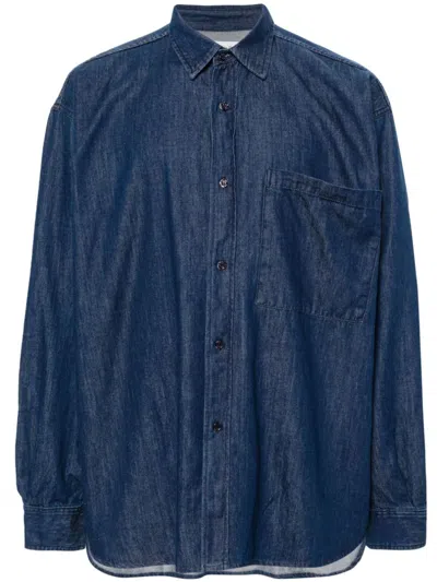 The Frankie Shop Tanner Denim Shirt In Blue
