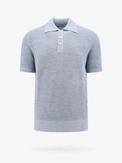 Brunello Cucinelli Polo Shirt In Blue