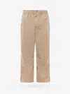 Carhartt Cotton Trouser With Logo Patch In Beige