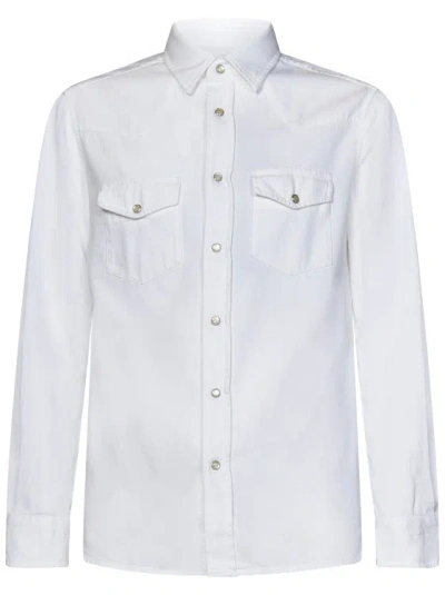 Tom Ford Western-style Denim Shirt In White
