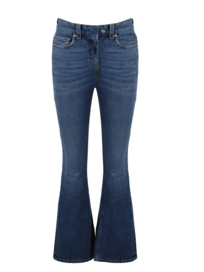 Etro Embroidered Jeans In Blue