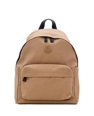 Moncler New Pierrick Logo-patch Backpack In Brown