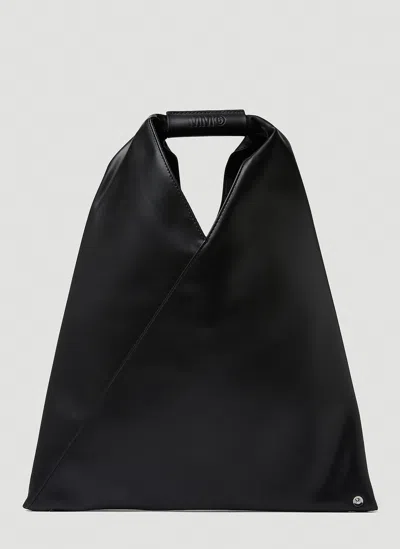 Mm6 Maison Margiela Small Japanese Canvas Tote Bag In Black