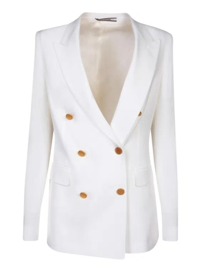Tagliatore Double-breasted Jacket In Blanco