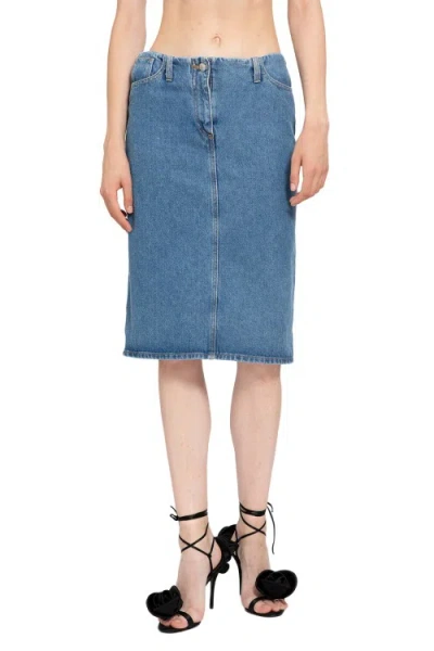 Magda Butrym Denim Midi Skirt In Blue
