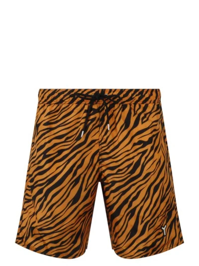 Yes I Am Printed Swim Shorts In Orange