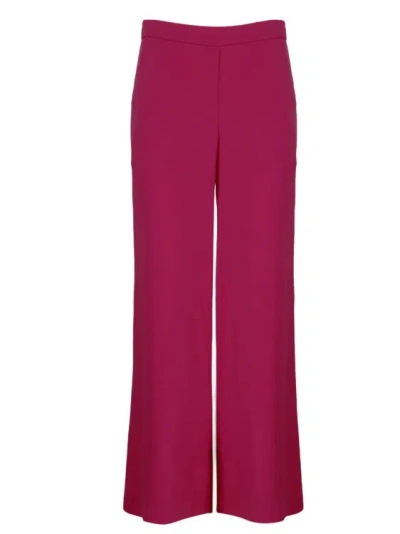 P.a.r.o.s.h Velvet Wide-leg Trousers In Pink