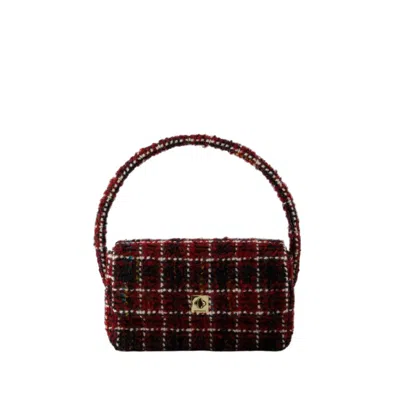 Anine Bing Nico Bag In Cherry Plaid In Multicolor