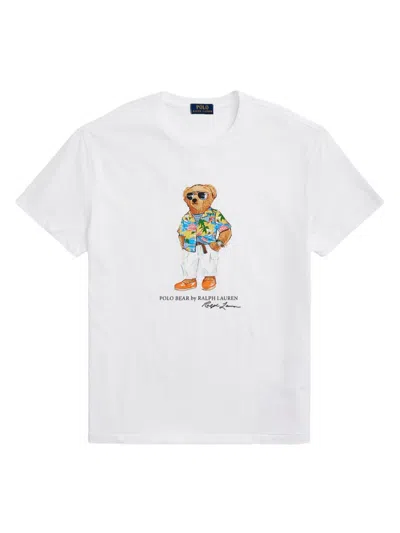 Polo Ralph Lauren Polo Bear-print Cotton T-shirt In White