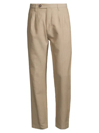 Massimo Alba Men's Strallo2 Striped Linen & Cotton-blend Trousers In Orzo