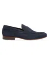 Gordon Rush Cartwright Penny Loafer In Navy Suede