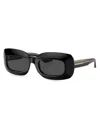 Khaite Women's 0ov5548su 49mm Rectangular Sunglasses In Black Dark Grey