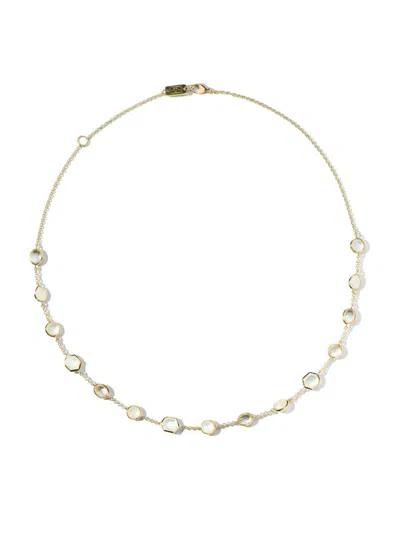 Ippolita 18k Gold Rock Candy 19-stone Station Chain Necklace In Flirt