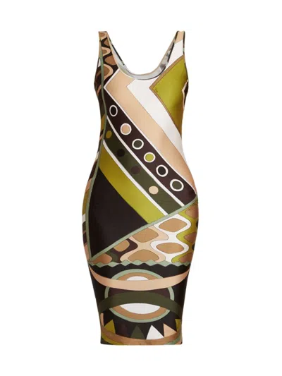 Pucci Vivara-print Midi Dress In 21