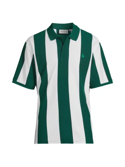 Carhartt Hinton Striped Polo Shirt In Hinton Stripe & Chervil