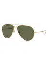 Ray Ban Women's Rb3825 62mm Old Aviator Sunglasses In Gold Dark Green