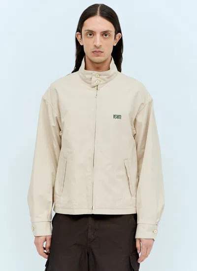 Visvim Ketchikan Logo-embroidered Cotton Jacket In Cream
