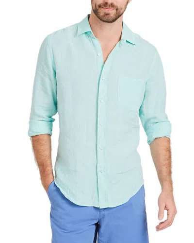 J.mclaughlin Gramercy Linen Shirt In Green