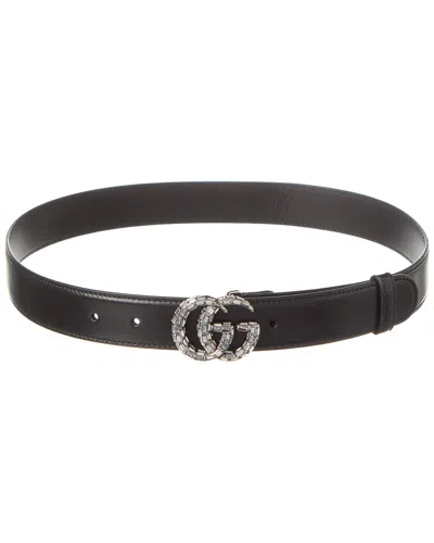Gucci Marmont Gg Belt In Black