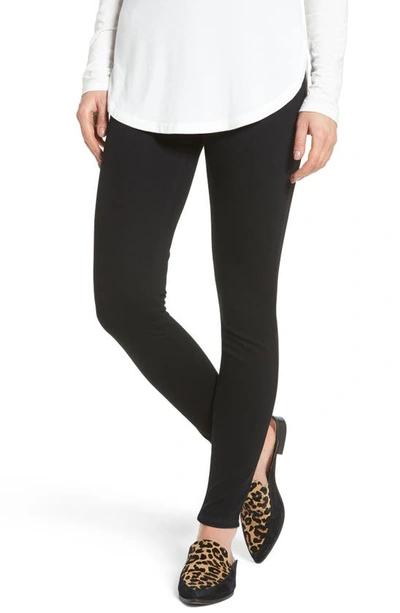 Spanx Women's Cropped Essential Tummy Control Leggings In Very Black