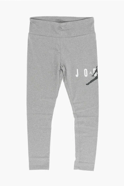 Nike Air Jordan High-waisted Solid Colour Leggings In Grey