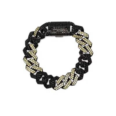 Darkai Danger Rhinestone-embellished Bracelet In Black