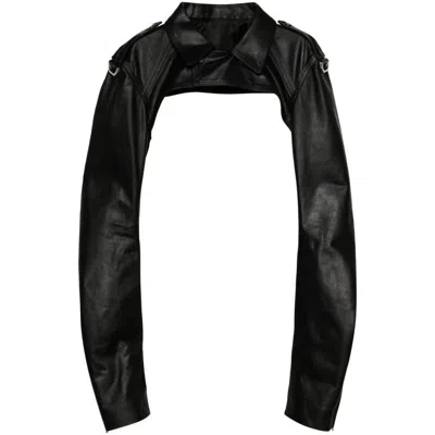 Rick Owens Outerwears In Black