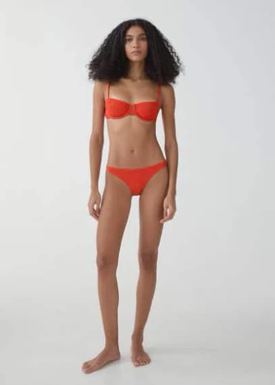 Mango Underwired Bikini Top Red