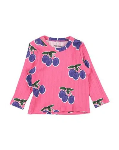 Mini Rodini Babies'  Toddler Girl T-shirt Fuchsia Size 3 Organic Cotton, Elastane In Pink
