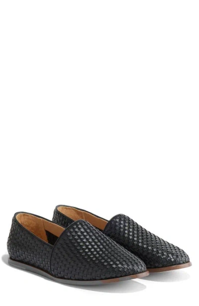 Nisolo Alejandro Water Resistant Woven Loafer In Black