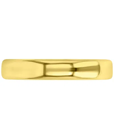 Macy's Polished Finish Dome Comfort Fit Narrow Stack Band In Gold