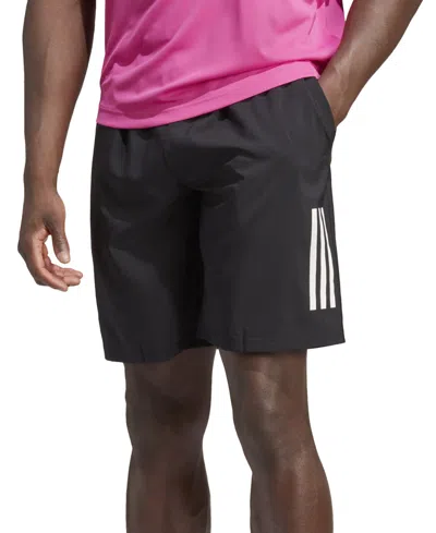 Adidas Originals Men's 3-stripe Club Tennis 9" Shorts In Black