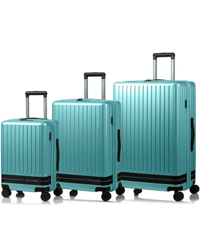 Champs 3-piece Fresh Ii Hardside Luggage Set In Green