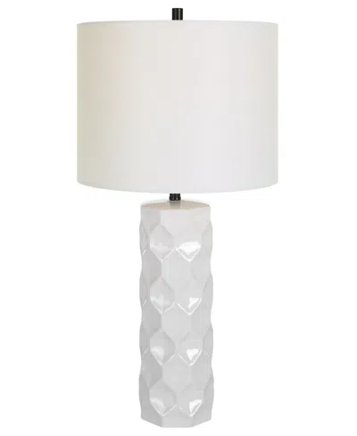 Uttermost 26.5" Honeycomb Table Lamp In White