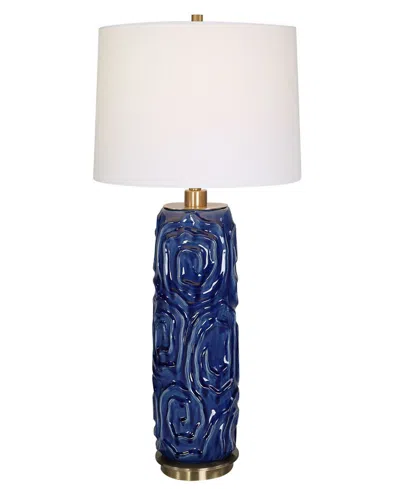 Uttermost 33" Zade Table Lamp, In Blue