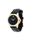 Gucci G Timeless Signature Goldtone Leather Watch In Black