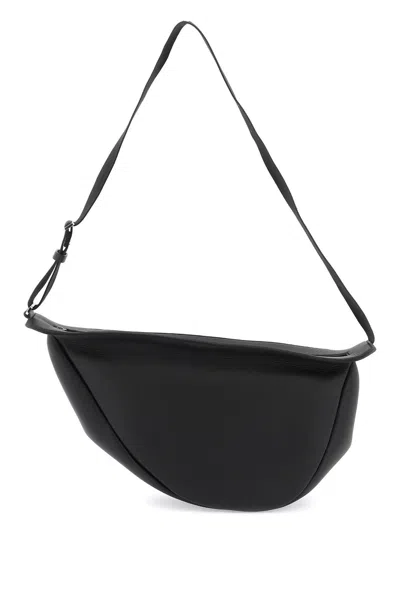 The Row Large Slouchy Banana Bag In Black