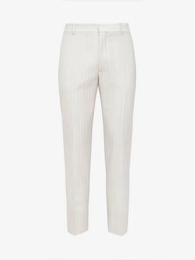Alexander Mcqueen Tailored Cigarette Trousers In Grey