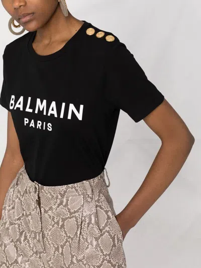 Balmain T-shirts And Polos In Noirblanc