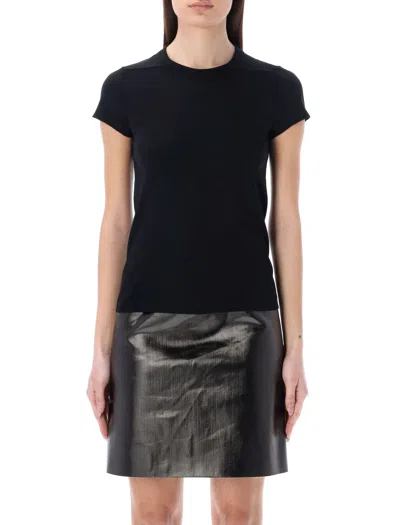 Rick Owens Lido Cropped Level T-shirt In Black