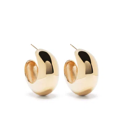 Isabel Marant Shiny Crescent Polished Butterfly Fastened Earrings In Gold