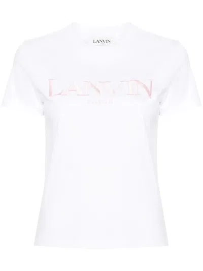 Lanvin T-shirt With Embroidery In White