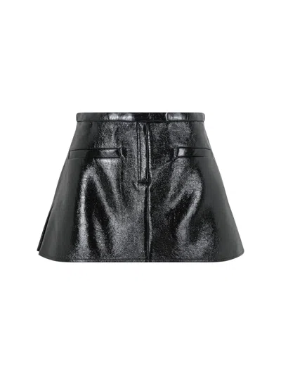 Courrèges Mini Skirt In Black