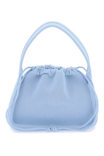 Alexander Wang Small Rib-knit Ryan Handbag In Chambray Blue (light Blue)