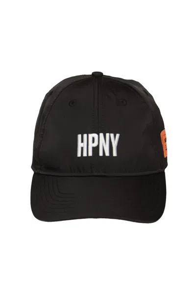 Heron Preston Embroidered Logo Baseball Cap In Black White