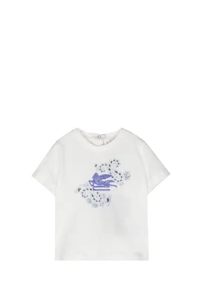 Etro Kids' Pegaso-motif T-shirt In White