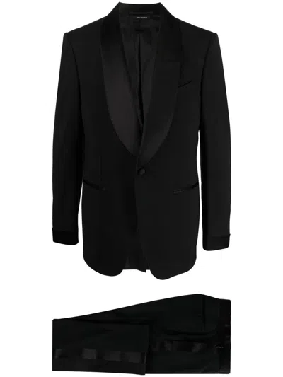 Tom Ford Single-breasted Suit Clothing In Blue