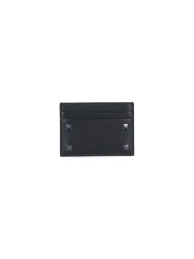 Valentino Garavani Black Rockstud Cardholder