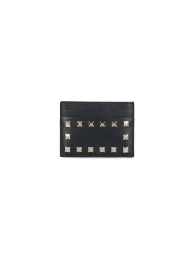 Valentino Garavani Rockstud Cardholder In Black